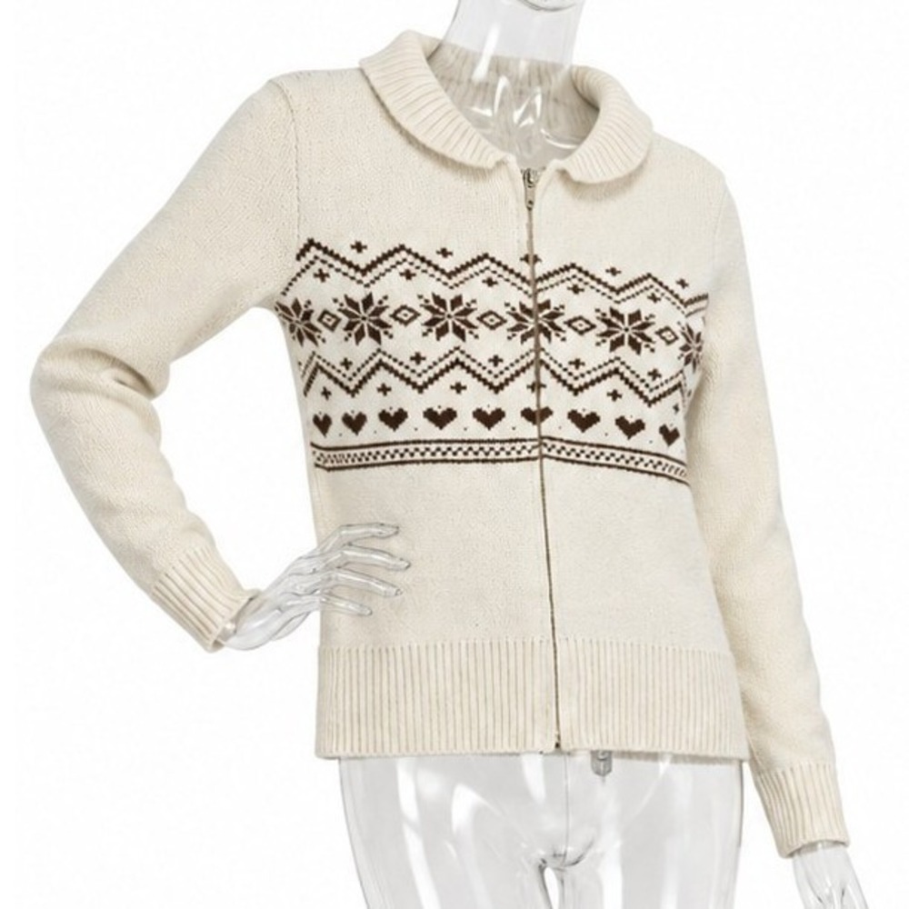 TCEC Fair Isle Full Zip Cardigan SKUW745